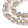 Electroplate Transparent Glass Beads Strands EGLA-A035-T6mm-A16-3