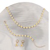 Daisy Alloy Enamel Link Chain Necklaces & Link Bracelets & Hoop Earrings Sets FS-WGB8665-01-5