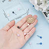 Beebeecraft 5 Pairs 5 Colors Hypoallergenic Bioceramics Zirconia Ceramic Stud Earrings for Sensitive Ears EJEW-BBC0001-42B-3