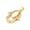 Brass Micro Pave Clear Cubic Zirconia Pendants KK-A221-07G-2