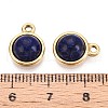 Dyed Natural Lapis Lazuli Half Round Charms STAS-N109-213D-G-3