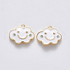 Brass Enamel Pendants KK-T049-036G-NF-1