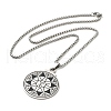 304 Stainless Steel Pendant Necklaces for Women Men NJEW-G123-10P-3