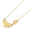 Ion Plating(IP) 304 Stainless Steel Heart Pendant Necklaces for Women NJEW-K276-12G-1