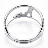 Non-Tarnish 304 Stainless Steel High-Heeled Shoes Adjustable Ring for Women RJEW-T027-07P-4