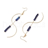 Column Natural Lapis Lazuli Dangle Earrings EJEW-JE06335-02-4