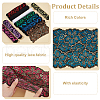 BENECREAT 10Pcs 10 Colors Polyester Elastic Lace Trim OCOR-BC0007-57-4