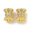Rack Plating Brass Micro Pave Clear Cubic Zirconia Beads KK-L215-310B-18G01-1