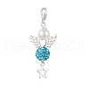 Angel Pave Disco Ball Pendant Decorations HJEW-JM03067-01-4