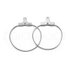 Tarnish Resistant 316 Surgical Stainless Steel Hoop Earring Findings STAS-P238-09P-01-1