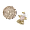 Glass Seed Beaded Angel Pendants PALLOY-MZ00652-01-2