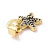 Brass Micro Pave Cubic Zirconia Charms KK-G444-02G-04-3