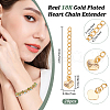 Beebeecraft 20Pcs Brass Chain Extender KK-BBC0016-37-2