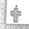 Brass Micro Pave Cubic Zirconia Pendants KK-S528-04GP-3