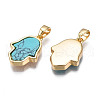 Real 18K Gold Plated Brass Pendants KK-N233-171A-01B-3