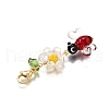Handmade Lampwork Bees Pendant Decorations HJEW-TA00348-5
