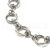 Non-Tarnish 304 Stainless Steel Rings Link Chain Bracelet BJEW-TA00334-02-3
