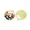 Golden Plated Alloy Enamel Pendants ENAM-Z017-08G-03-2