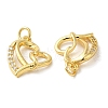 Rack Plating Brass Micro Pave Cubic Zirconia Pendants KK-C030-26G-2