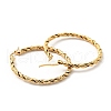 303 Stainless Steel Twist Rope Hoop Earrings with 316 Stainless Steel Pins for Women EJEW-F285-37G-2