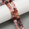 Natural Red Hematoid Quartz/Ferruginous Quartz  Beads Strands G-H078-C44-6mm-1