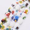 Handmade Millefiori Lampwork Beads Strands LAMP-T005-24-1