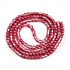 Baking Painted Transparent Glass Beads Strands DGLA-N011-4mm-06-2