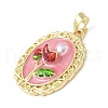 Brass Enamel Pendants KK-D358-01E-G-2