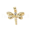 Brass Micro Pave Cubic Zirconia Pendants KK-Q068-09A-G-1