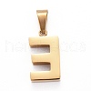 Ion Plating(IP) 304 Stainless Steel Letter Pendants STAS-H127-E-G-2