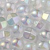 UV Plating Luminous Transparent Acrylic Beads OACR-P010-01A-2