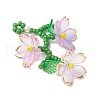 Acrylic Flower Pendants PALLOY-TA00252-03-2
