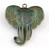 Elephant Zinc Alloy Big Pendants PALLOY-R065-104-FF-2