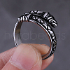 Stainless Steel Word Open Cuff Ring FIND-PW0020-16E-2