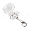 Angel Glass Beaded & Alloy Pendant Decorations HJEW-MZ00189-10-4