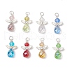 Electroplate Glass Pendants PALLOY-JF03508-03-1