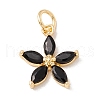 Brass Micro Pave Cubic Zirconia Pendants ZIRC-P098-03G-2