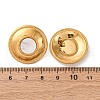 304 Stainless Steel Natural White Shell Stud Earrings EJEW-Z103-08G-5
