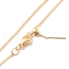 1mm Rack Plating Brass Cable Chain Adjustable Slider Necklaces for Women Men MAK-L044-03G-2