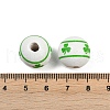 Spray Painted Wood European Beads WOOD-F017-06-3