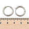 Tarnish Resistant 202 Stainless Steel Huggie Hoop Earrings X-EJEW-F111A-17mm-P-3