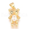 Brass Micro Pave Cubic Zirconia Pendants ZIRC-Z016-12G-A-1