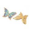 304 Stainless Steel Enamel Pendants STAS-V015-61C-G-2