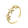 Brass Cuff Rings for Women RJEW-F184-08C-G-2