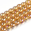 Electroplate Transparent Glass Beads Strands GLAA-T032-T6mm-AB08-1