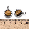 Natural Tiger Eye Pendants KK-N258-11P-3