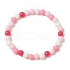Opaque Acrylic Round Beaded Stretch Bracelets for Kid BJEW-JB11651-3