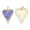 Brass Micro Pave Clear Cubic Zirconia Pendants KK-N227-93A-1