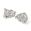 Brass Micro Pave Cubic Zirconia Charms KK-C107-14B-P-2