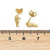 Brass Stud Earrings EJEW-R032-04G-5